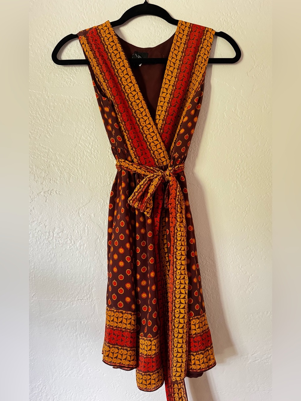 Anna Sui for Target Midi Wrap Dress Gossip Girl Inspired Sz Small Silk